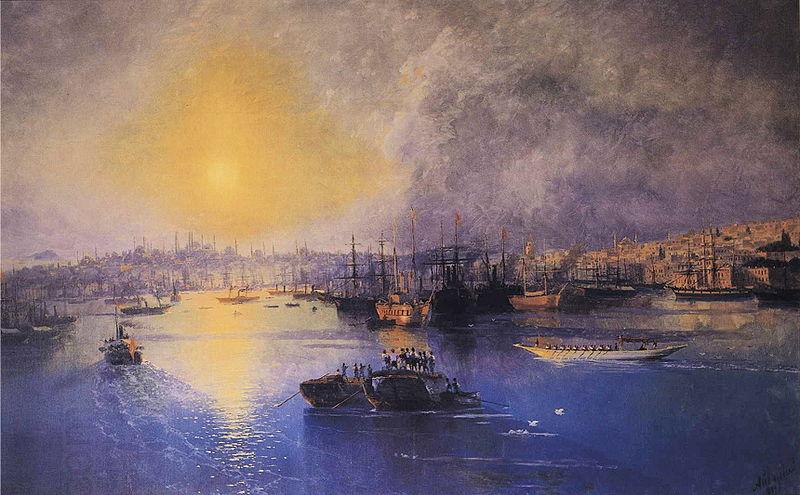 Ivan Aivazovsky Constantinople Sunset oil painting picture